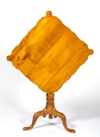 A Tiger Maple Tilt Top Table
