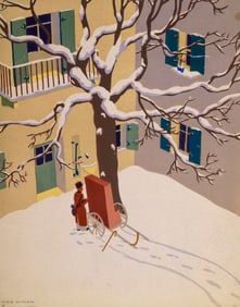 Max Ninon aka Vittorio Accornero de Testa (1896-1982)  Bert?? Color Print, c.1930's