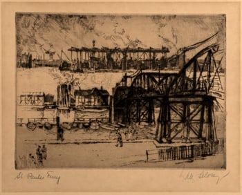 Werner Scholz (1898-1982) Fahre bei St. Pauli, Hamburg, 1930's