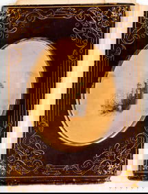 Antique Keepsake Album with Painted Cover, Sketches, Engravings, 1830's-1860's