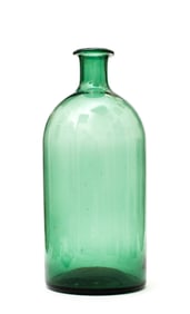 A Large Green Glass Antique Bottle