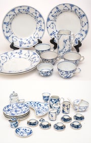 A Large Collection of "Blue Strawflower" Porcelain