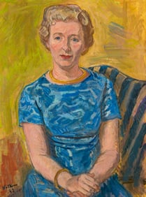 Franklin Watkins (1894 - 1972) Portrait of Margaret Whitaker Garrett, 1968