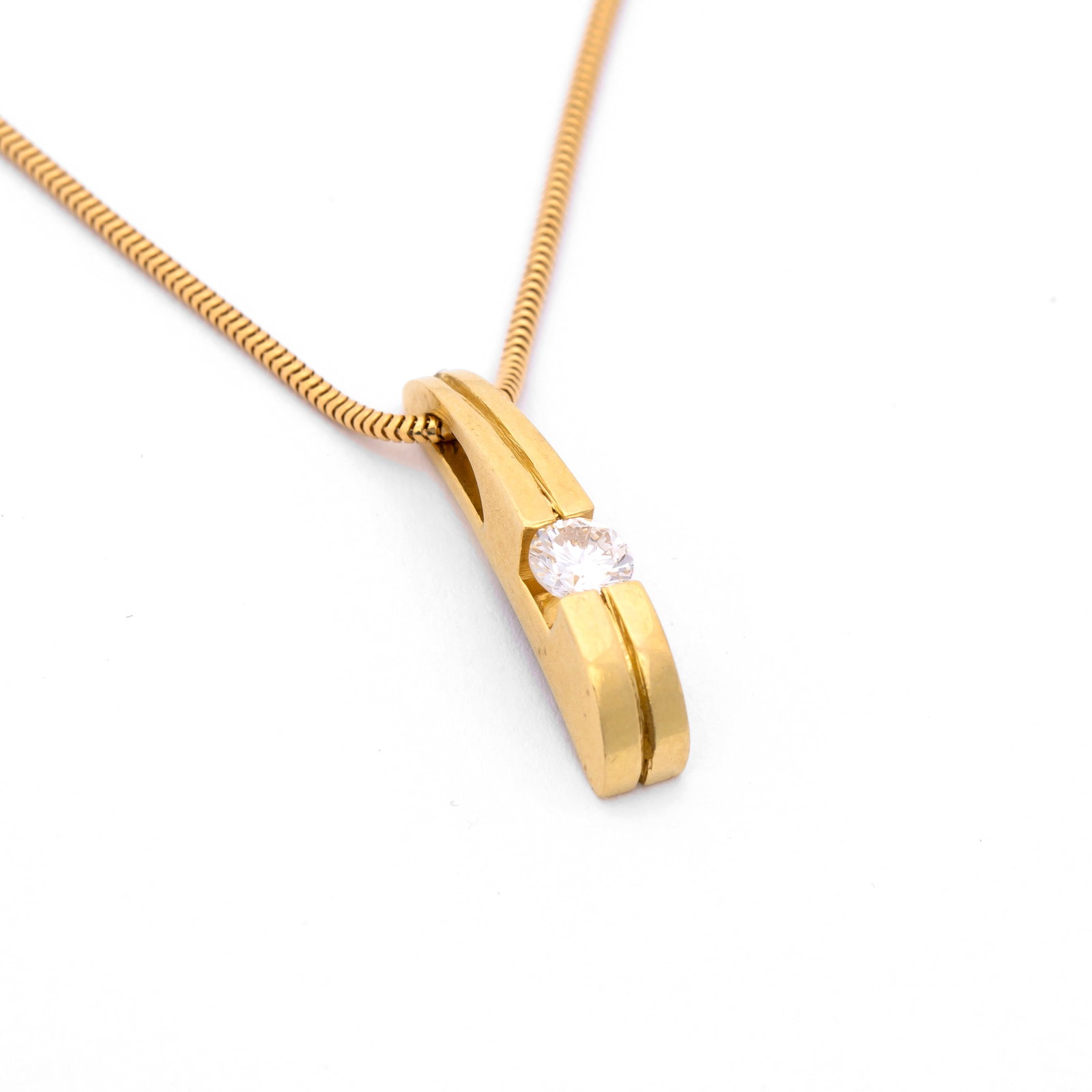 A John Atencio Modern 18K Gold Diamond Necklace (1 of 6)