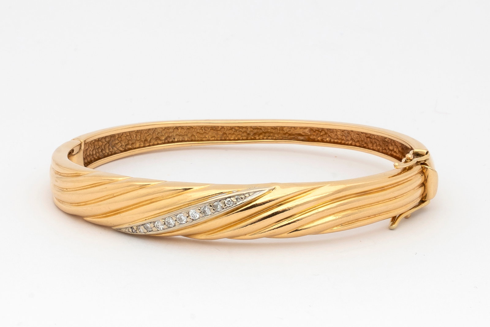 A Vintage 14K Gold and Diamond Bangle (1 of 15)