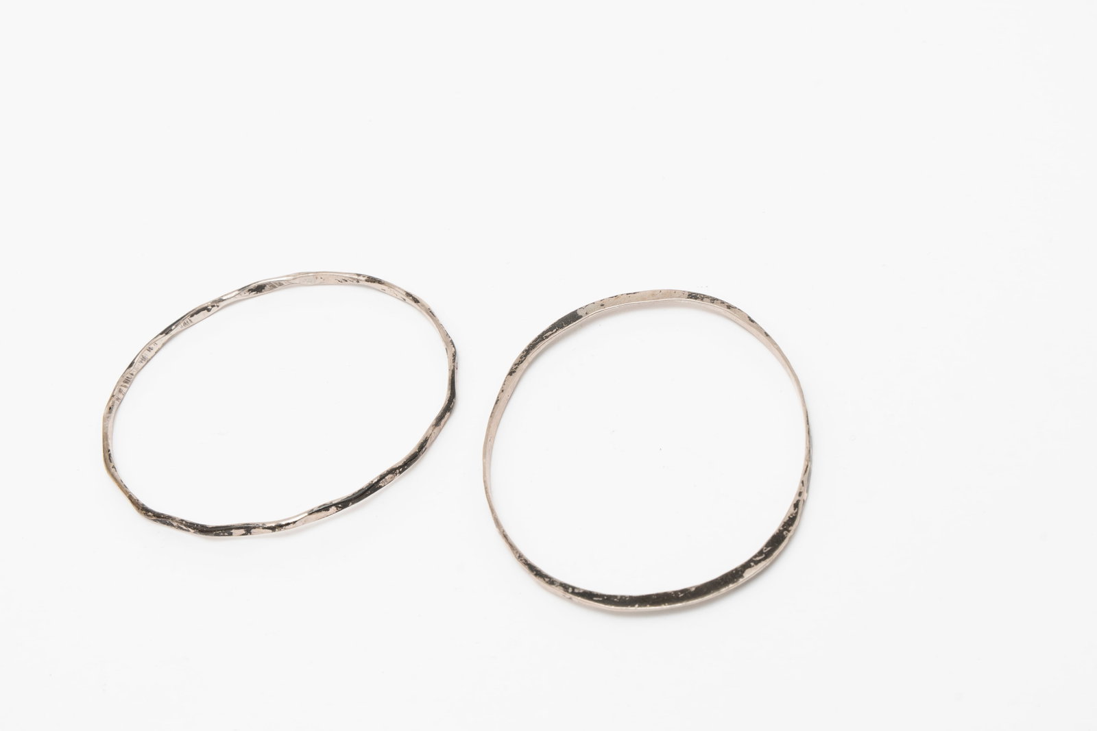 Ten Mexican Silver Bangles - 7