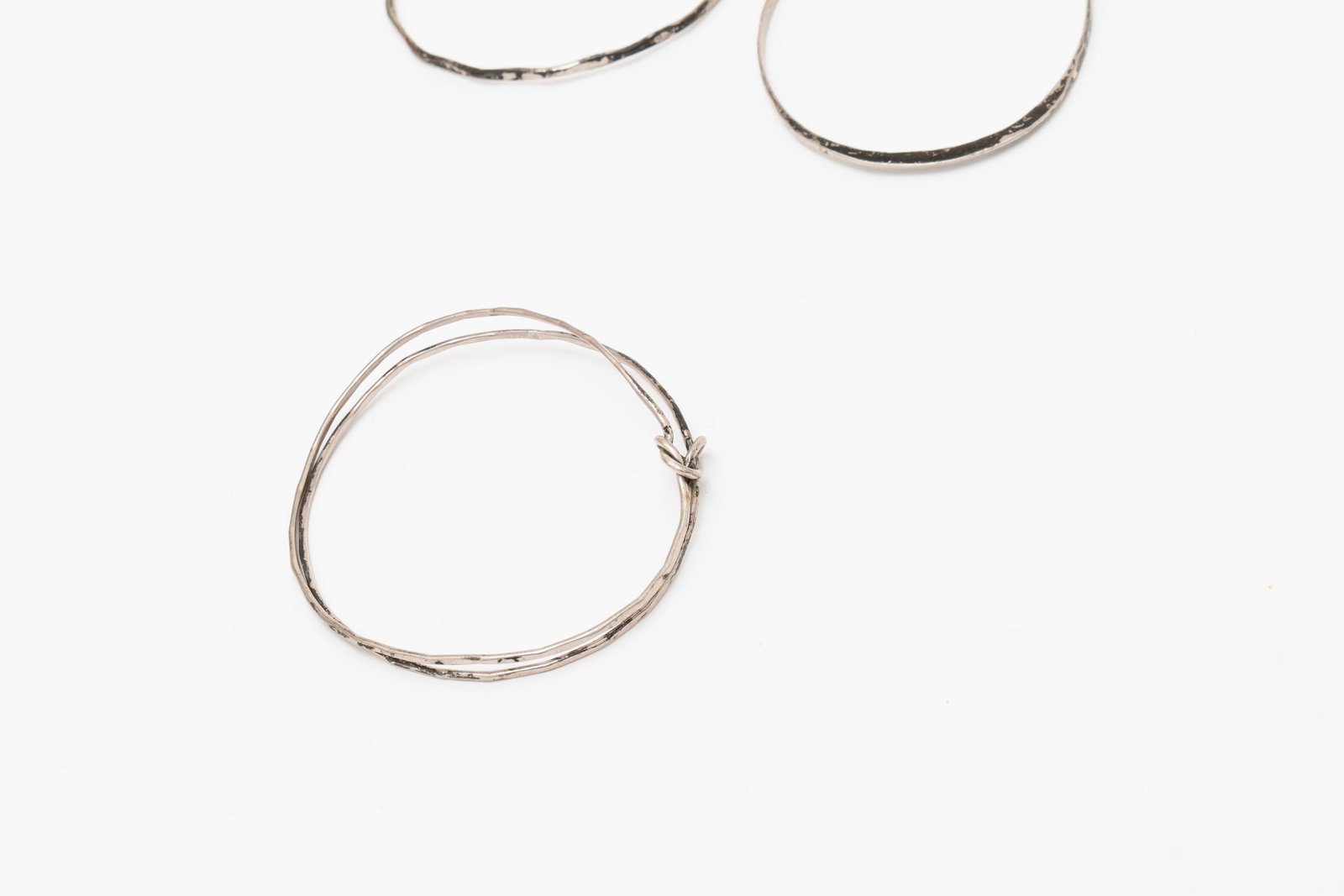 Ten Mexican Silver Bangles - 8