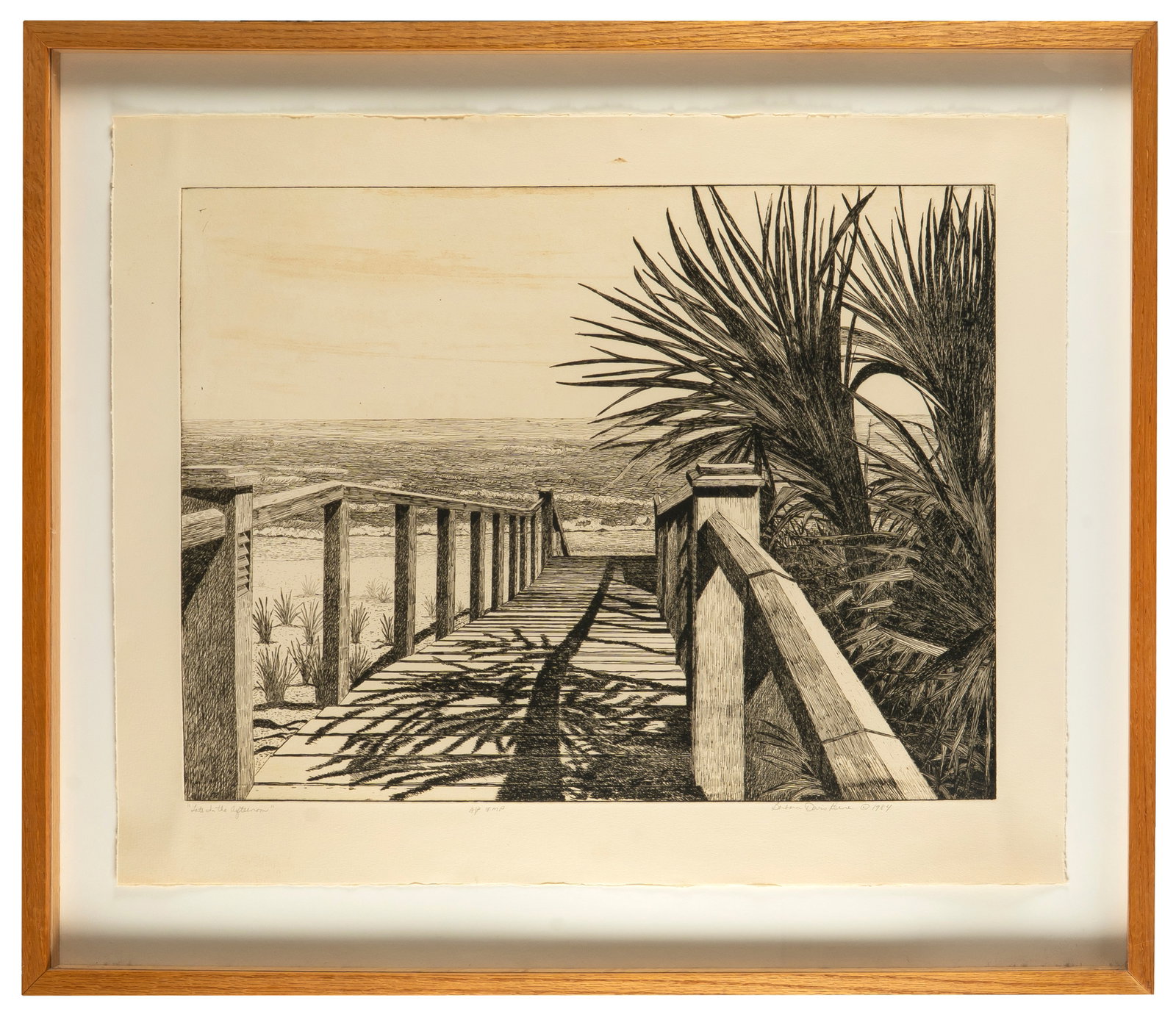Barbara Davis Kerne, Late in the Afternoon, Etching, 1984 (1 of 16)