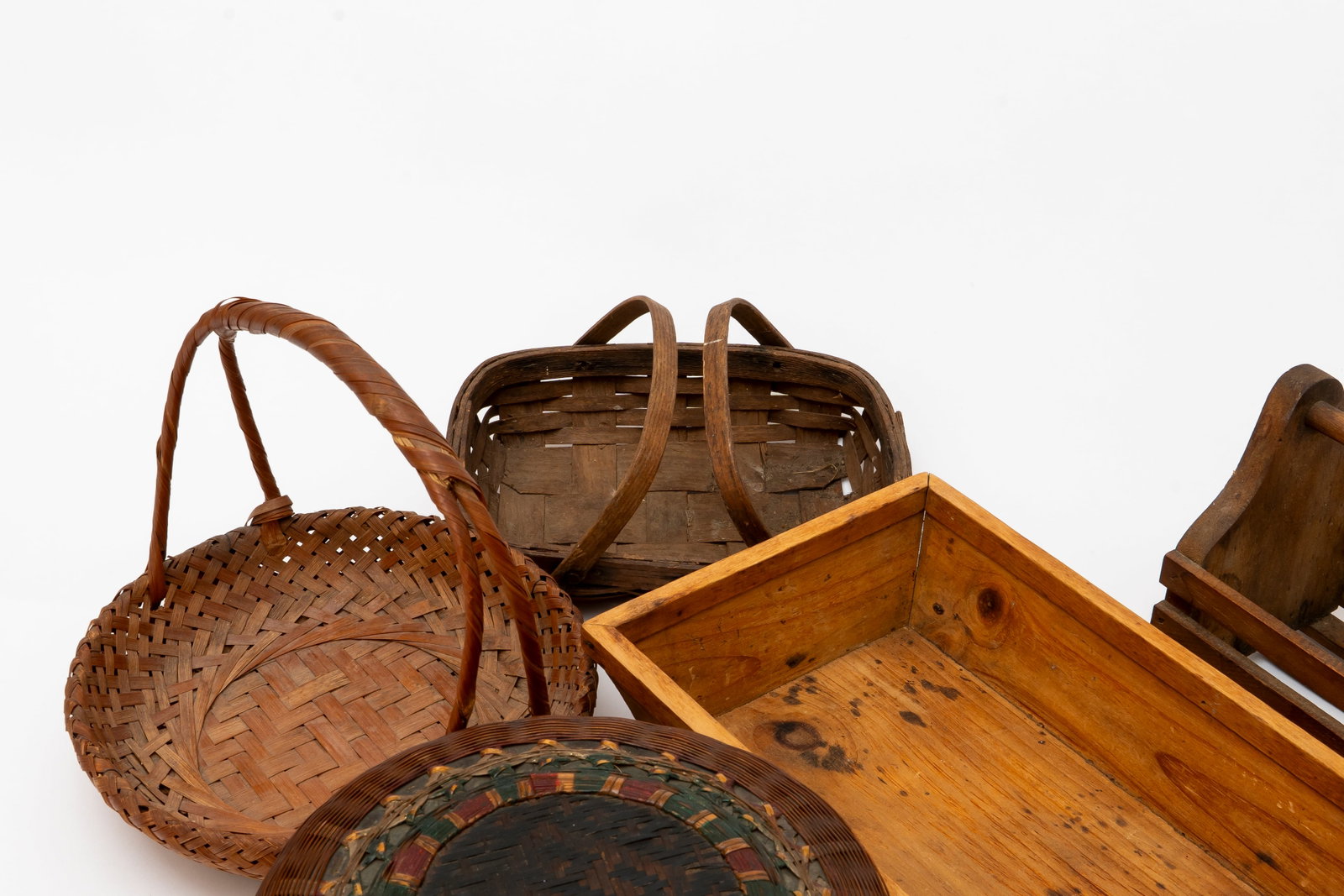 Five Antique Baskets/Boxes - 3
