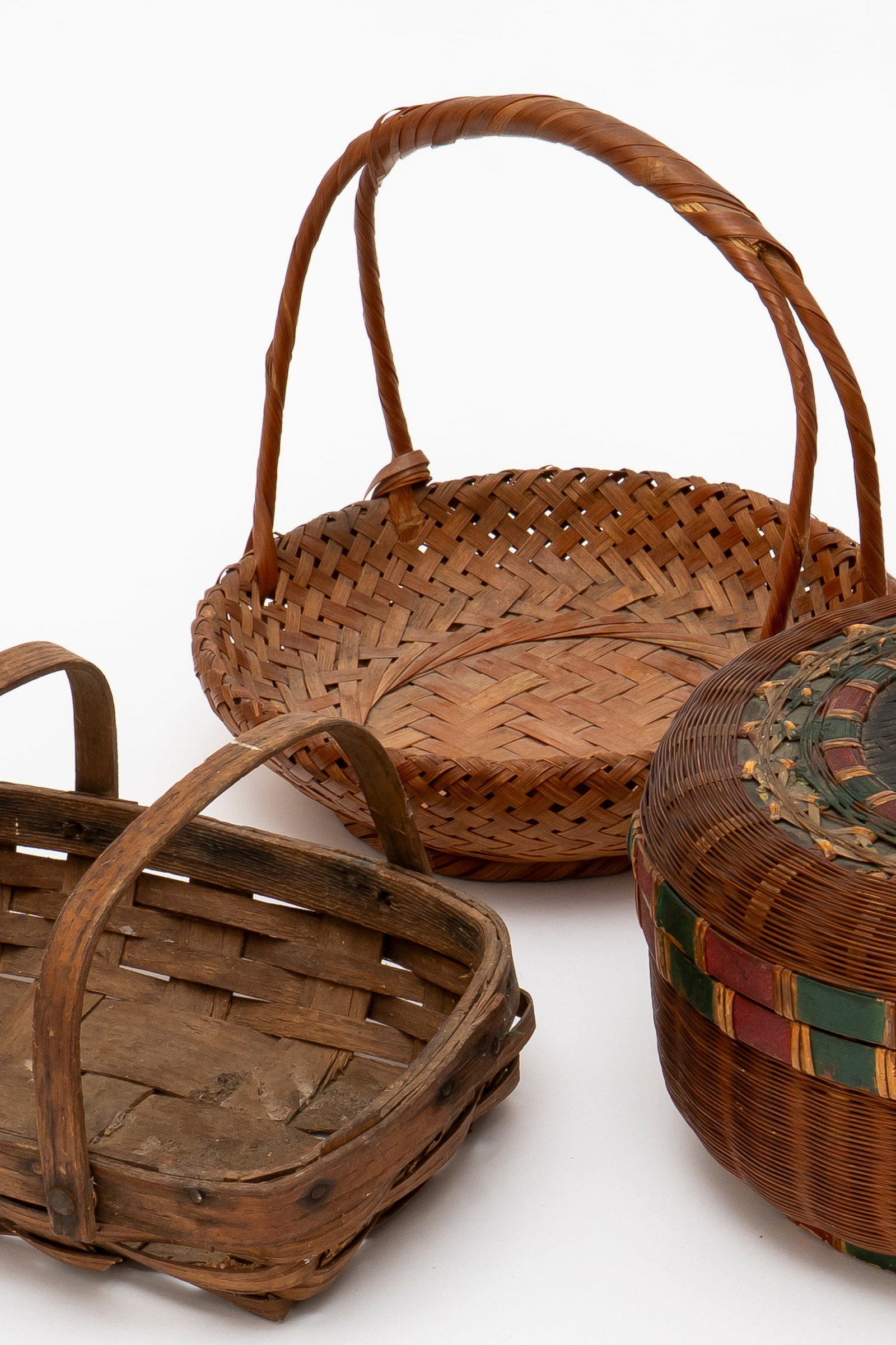 Five Antique Baskets/Boxes - 7