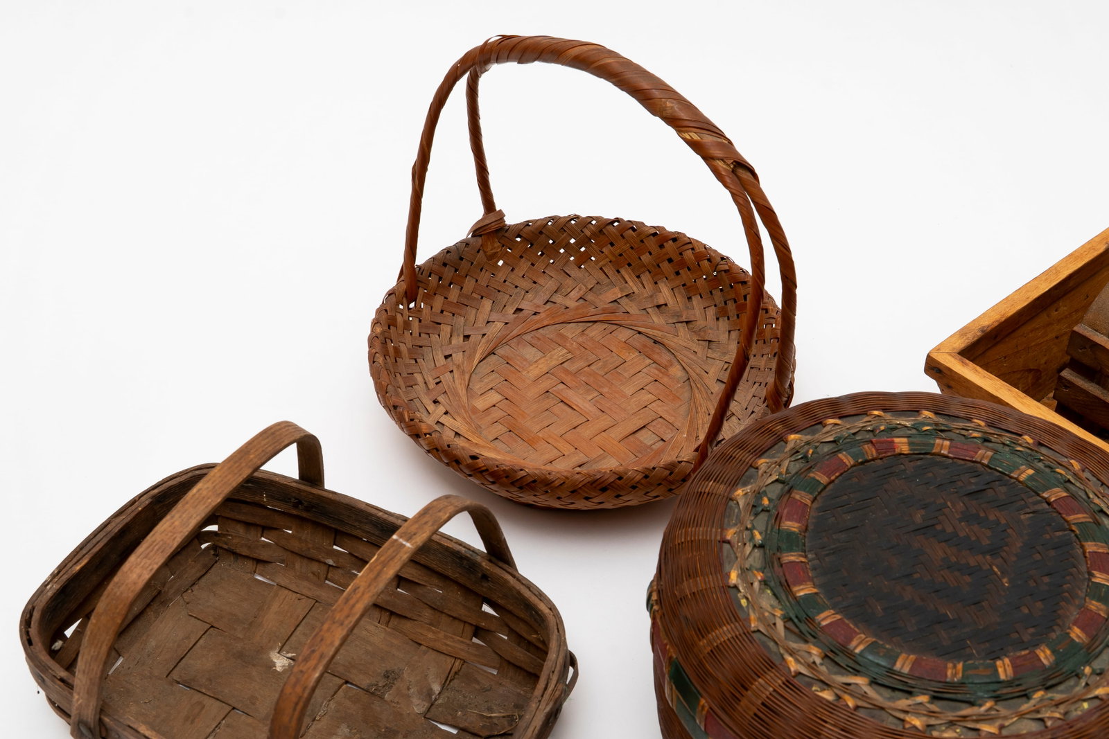 Five Antique Baskets/Boxes - 8