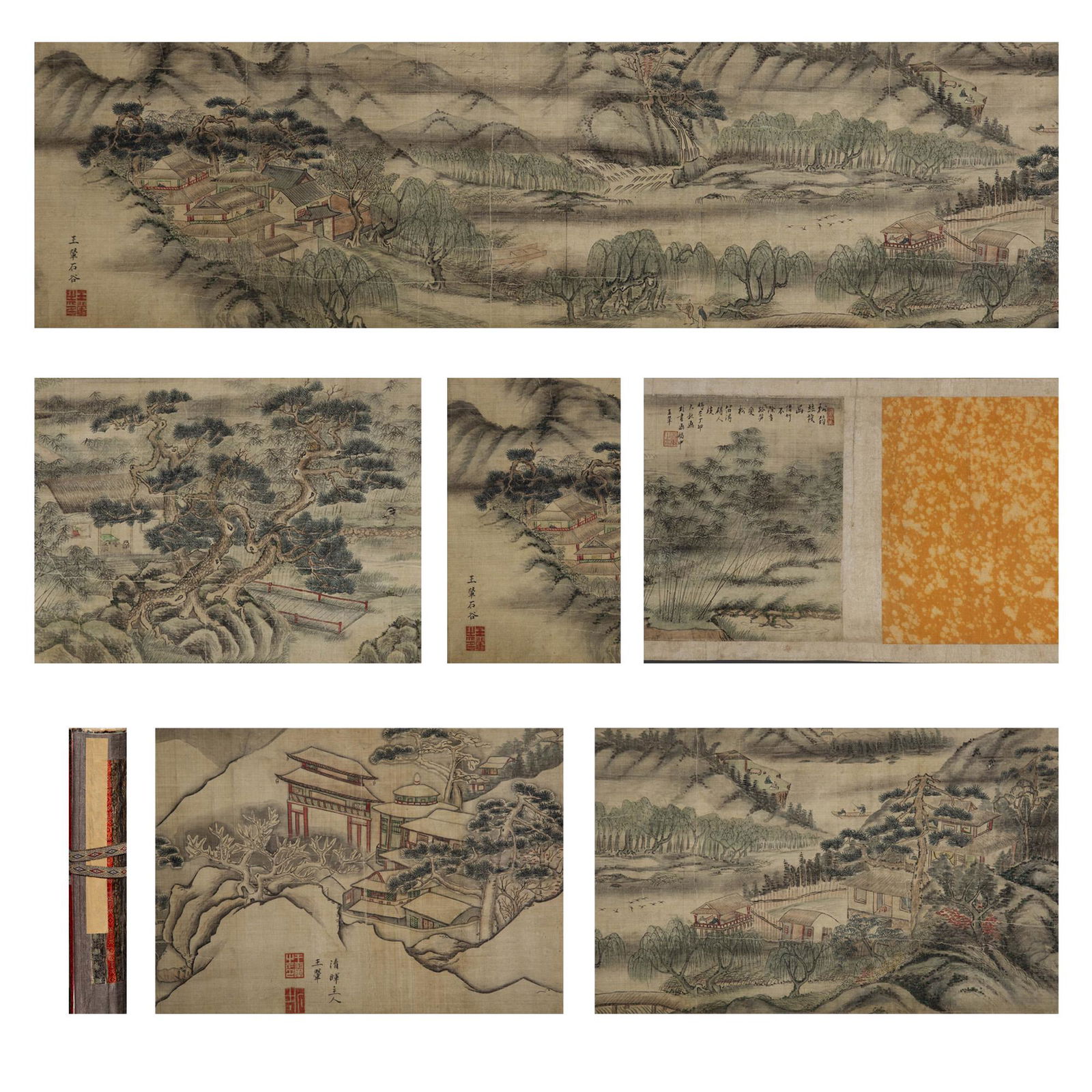 A SCROLL OF LANDSCAPE PAINTING BY WANG HUI.: Silk Scroll of Landscape Painting by Wang Hui.