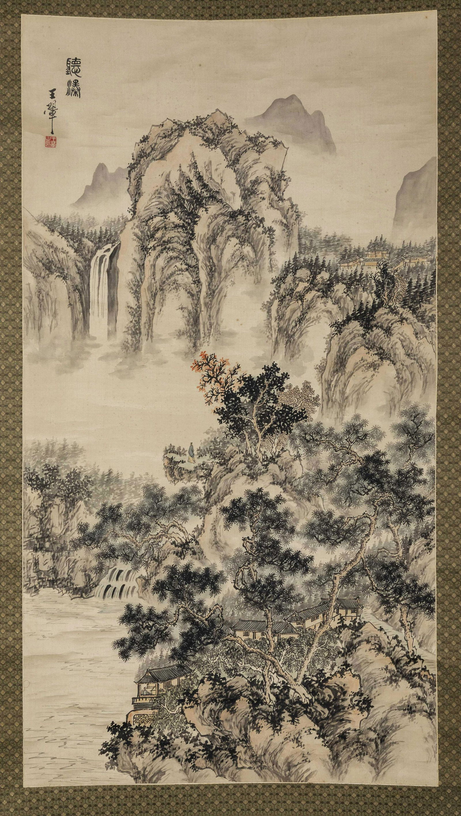 A LANDSCAPE PAINTING ON SILK BY WANG HUI.: Landscape Painting on Silk, Hand Painted by Wang Hui.
