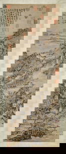 A LANDSCAPE PAINTING ON PAPER BY SHI XI.石溪: Landscape Painting on Paper, Hand Painted by Shi Xi.石溪