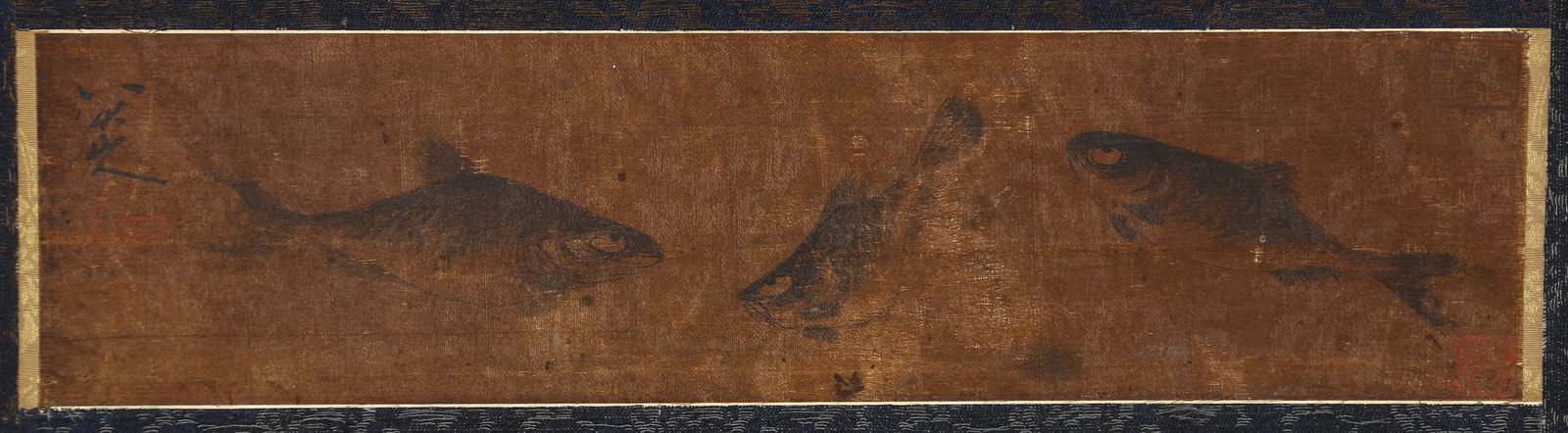 A SCHOOL FISH PAINTING ON SILK.八大山人 (1 of 9)