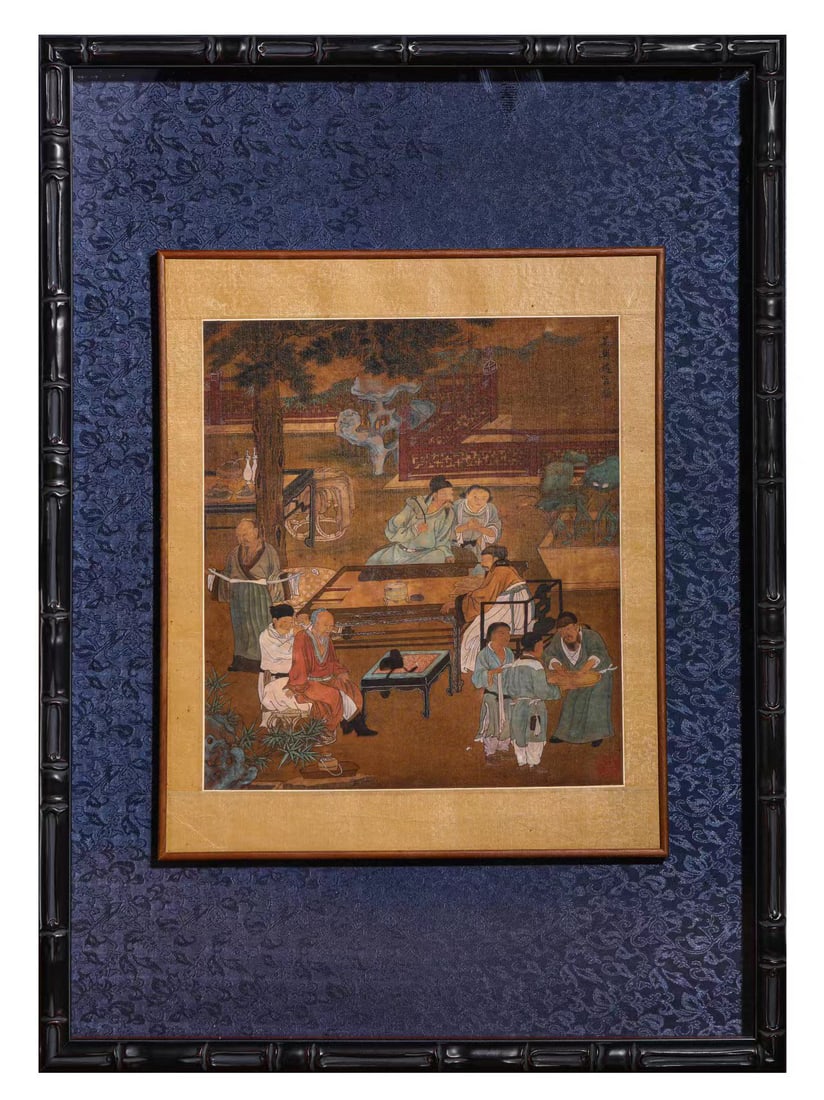 A FIGURE STORY PAINTING, BY ZHAO MENGFU.赵孟頫: Figure Story Painting, by Zhao Mengfu.赵孟頫