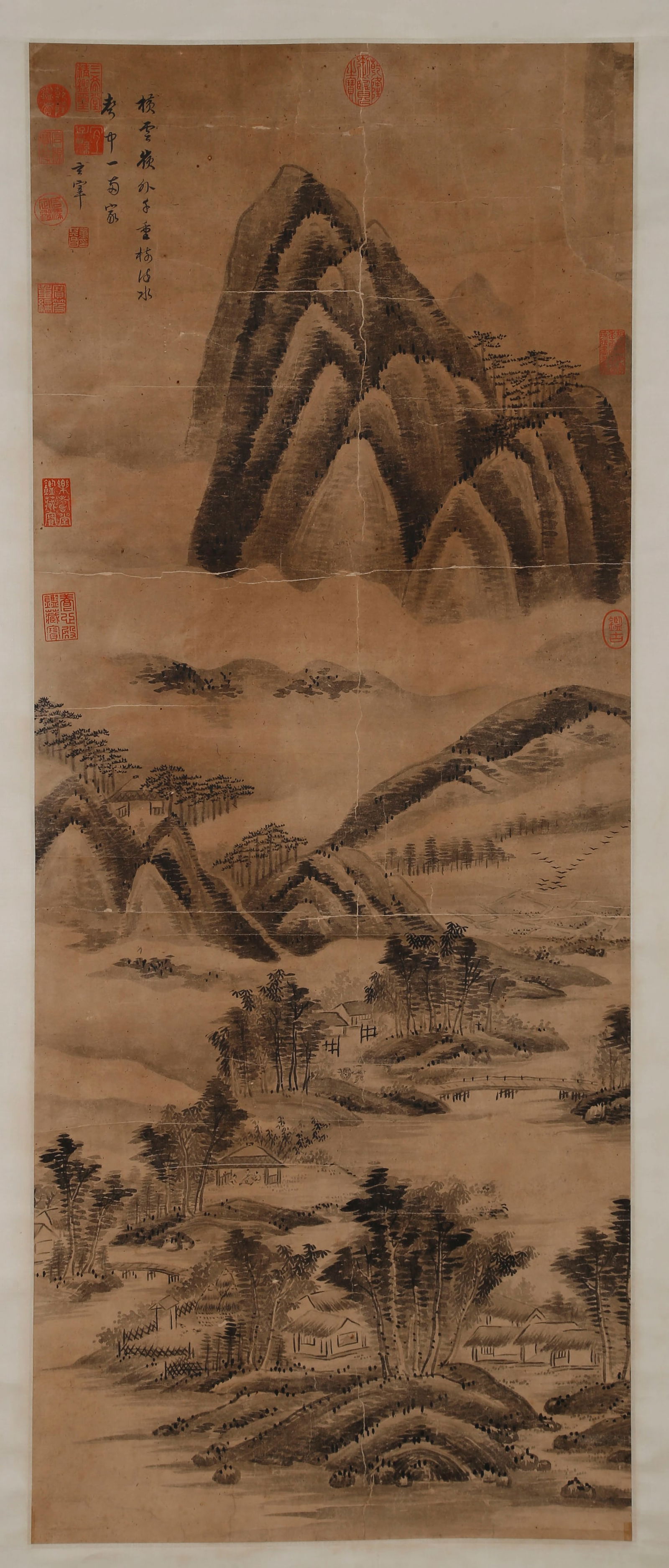 A LANDSCAPE PAINTING ON PAPER BY WANG HUI.王翬: Landscape Painting on Paper, Hand Painted by Wang Hui.王翬
