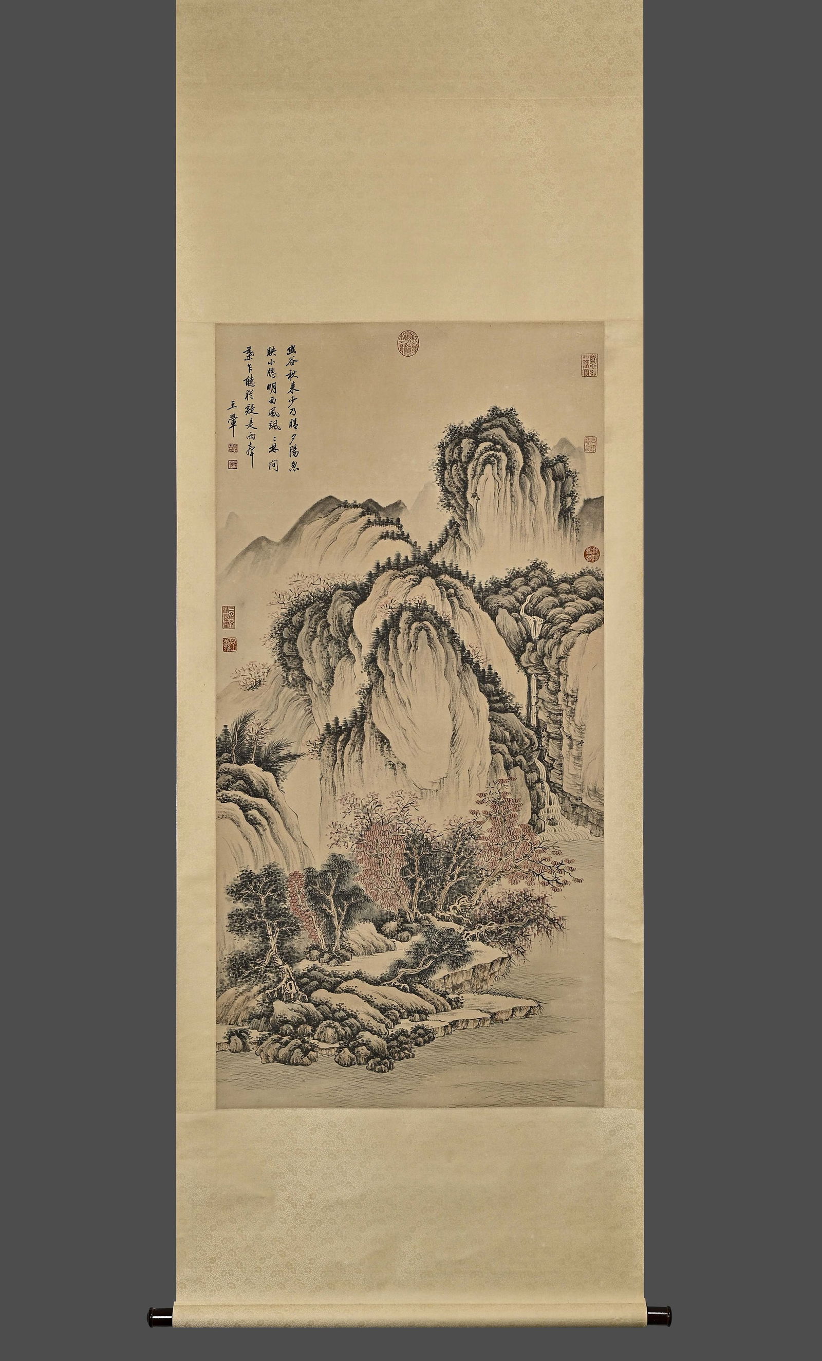 WANG HUI'S LANDSCAPE DRAWING BENBEN VERTICAL AXIS: Wang Hui's Landscape Drawing Benben Vertical Axis