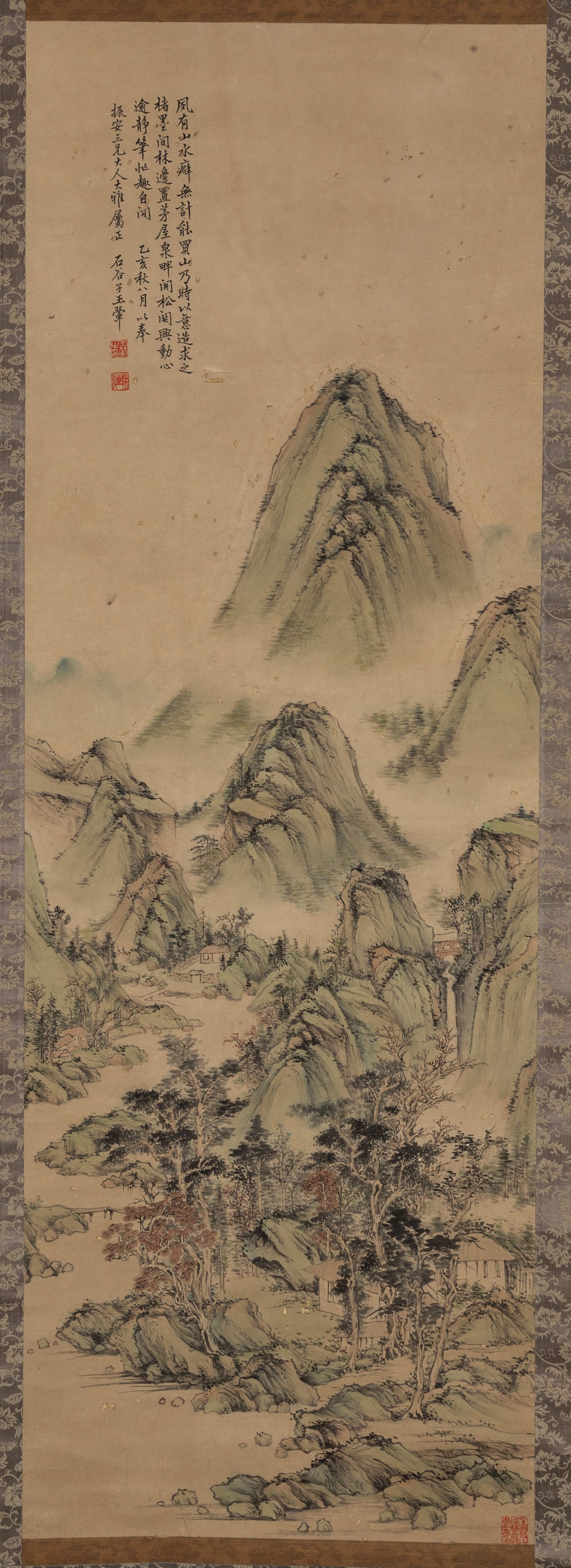 A LANDSCAPE PAINTING ON PAPER BY WANG HUI.王翬: Landscape Painting on Paper, Painted by Wang Hui.王翬