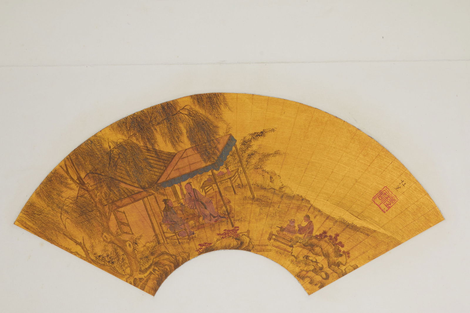 A PAPER PAINTING BY DU JIN OF HUMAN STORIES (MIRROR IMAGE).杜堇: Paper Painting by Du Jin of Human Stories (Mirror Image).杜堇