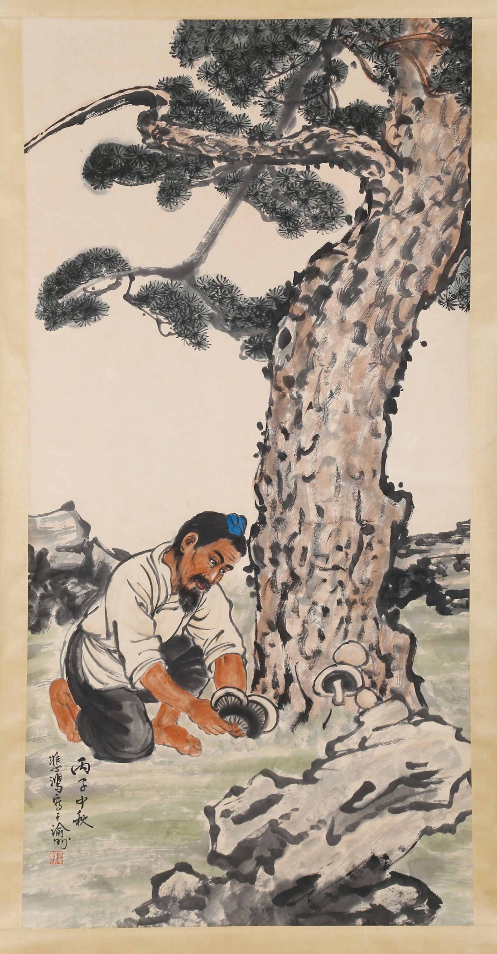 A PAPER PAINTING OF A FIGURE BY XU BEIHONG.徐悲鸿 (1 of 10)