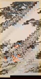 A PAPER PAINTING OF A FIGURE BY XU BEIHONG.徐悲鸿: Paper painting of a figure by Xu Beihong.徐悲鸿