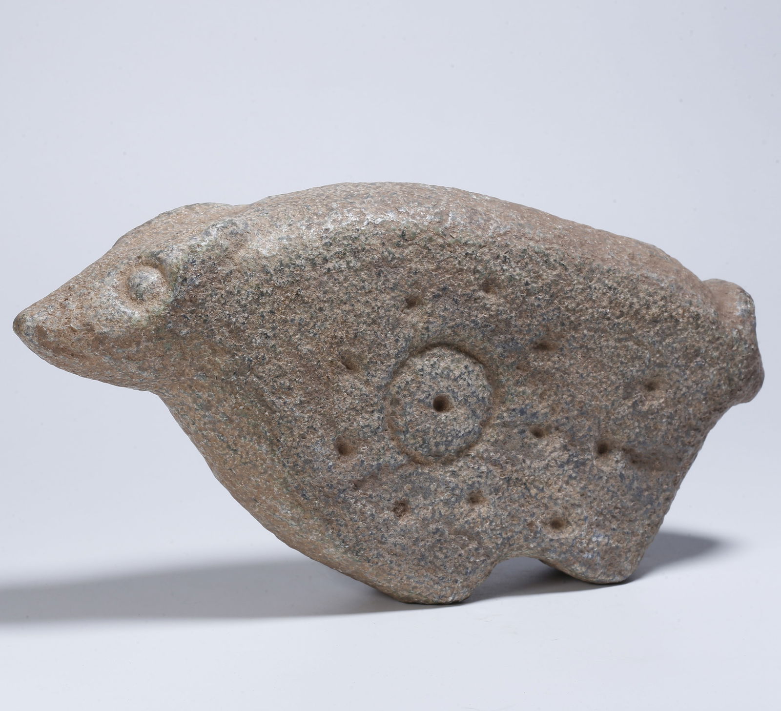 A ANCIENT STONE BEAST-SHAPED STATUE (1 of 10)