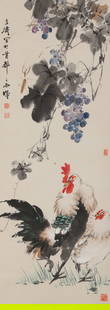 A FLOWER AND BIRD PAINTING ON PAPER BY WANG XUETAO.王雪涛: Flower and Bird painting on paper by Wang Xuetao.&#29579;&#38634;&#28059;