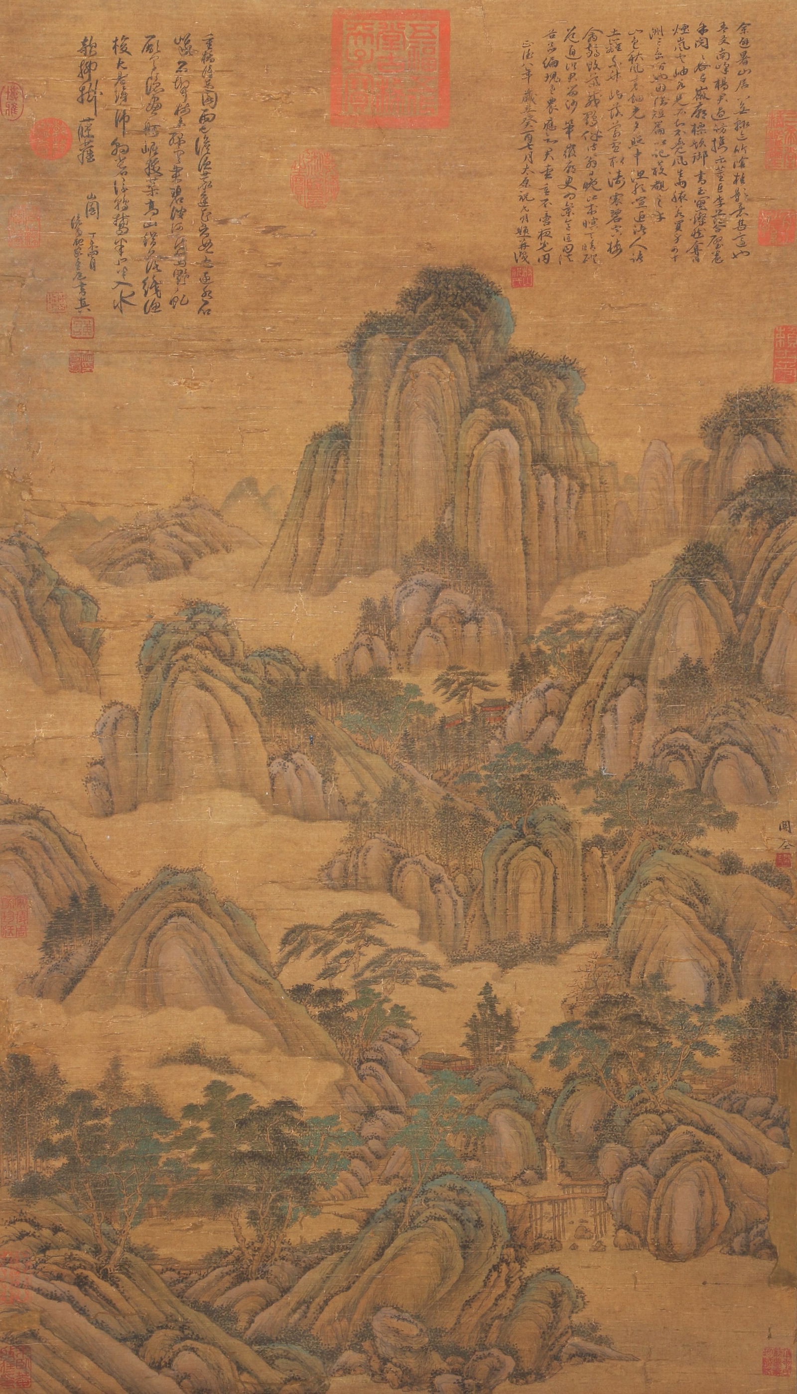 A LANDSCAPE PAINTING ON SILK BY GUAN TONG.关㒰 (1 of 18)