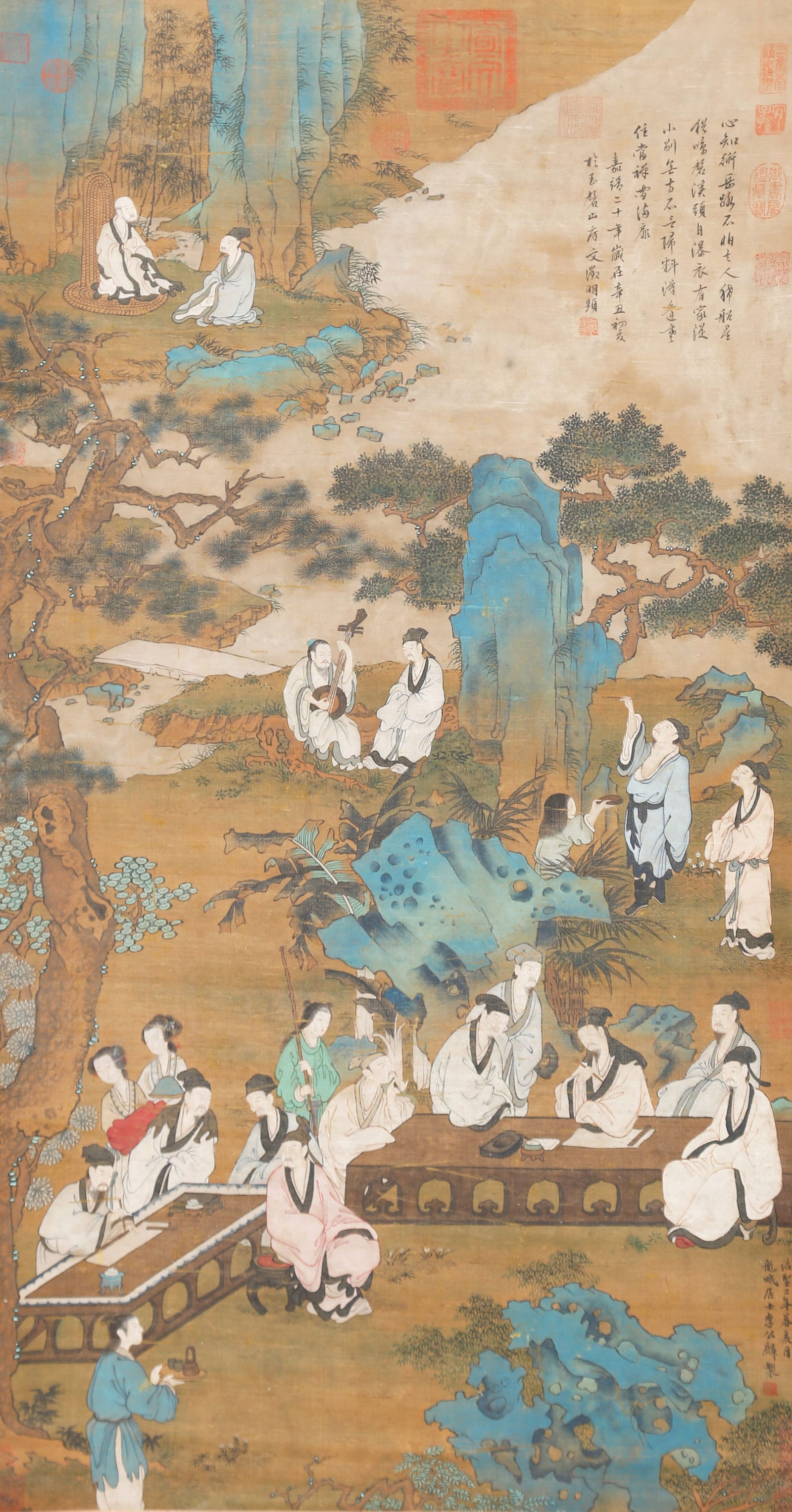 A "SCHOLAR" PAINTING ON SILK BY LI GONGLIN.李公麟: "Scholar" Painting on Silk by Li Gonglin.李公麟