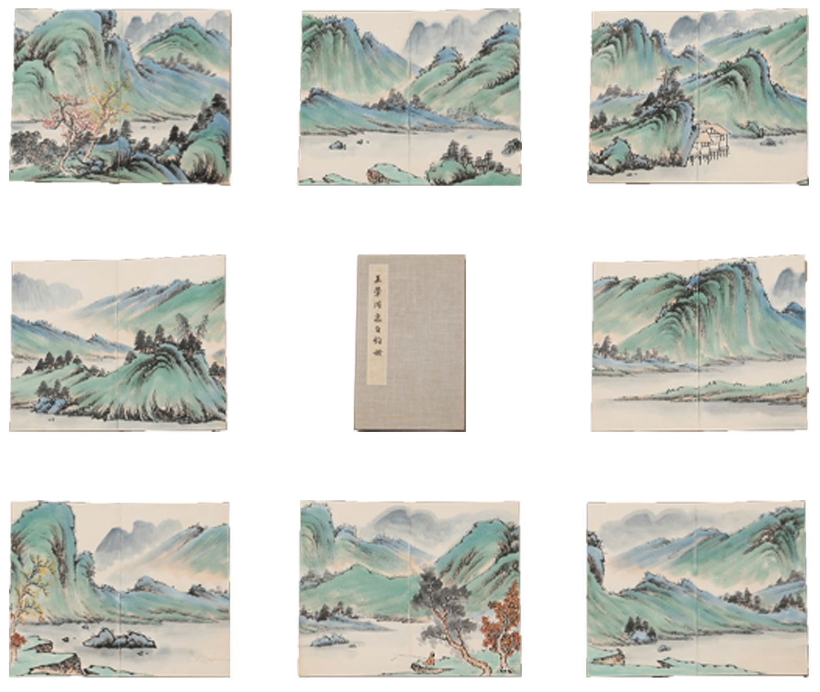A LEISURELY FISHING IN SECLUSION ALBUM ON PAPER BY WANG HUI (11 PAGES).王翚: Leisurely Fishing in Seclusion Album on Paper by Wang Hui (11 pages).王翚