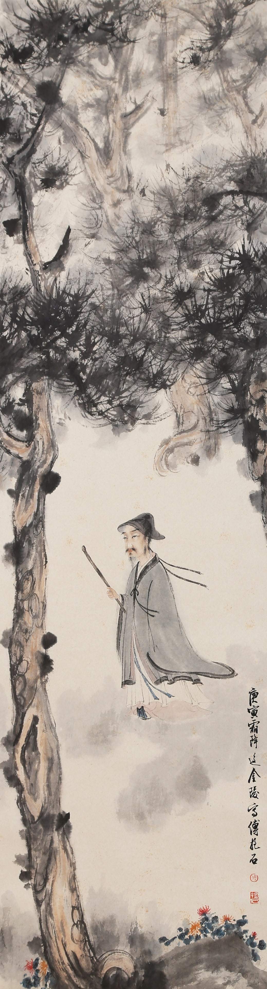 A FIGURES AND STORIES PAINTING ON PAPER BY FU BAOSHI.傅抱石: Figures and Stories Painting on Paper by Fu Baoshi.傅抱石