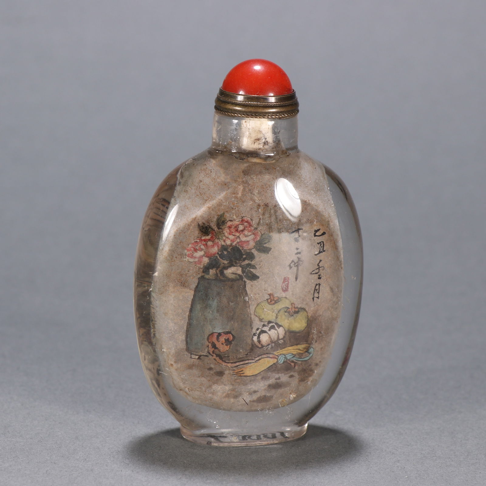 A CRYSTAL INSIDE-PAINTED SNUFF BOTTLE YI LU LIAN KE ("SUCCESSIVE IMPERIAL EXAMS") (1 of 9)
