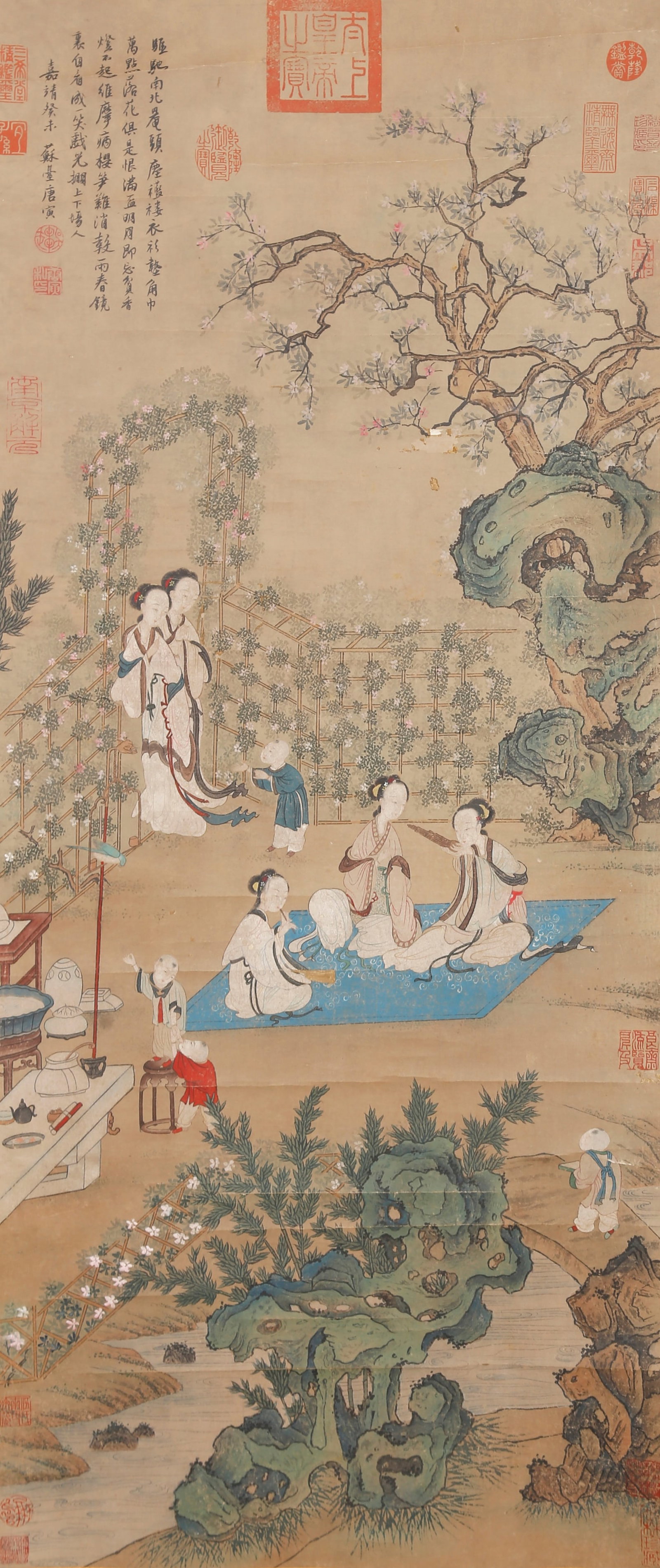 A FIGURE PAINTING ON PAPER BY TANG BOHU.唐伯虎: Figure painting on paper by Tang Bohu.唐伯虎