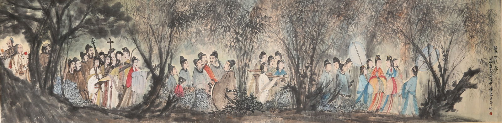 A FIGURE PAINTING ON PAPER, HANGING SCROLL BY FU BAOSHI.傅抱石: Figure Painting on Paper, Hanging Scroll by Fu Baoshi.傅抱石