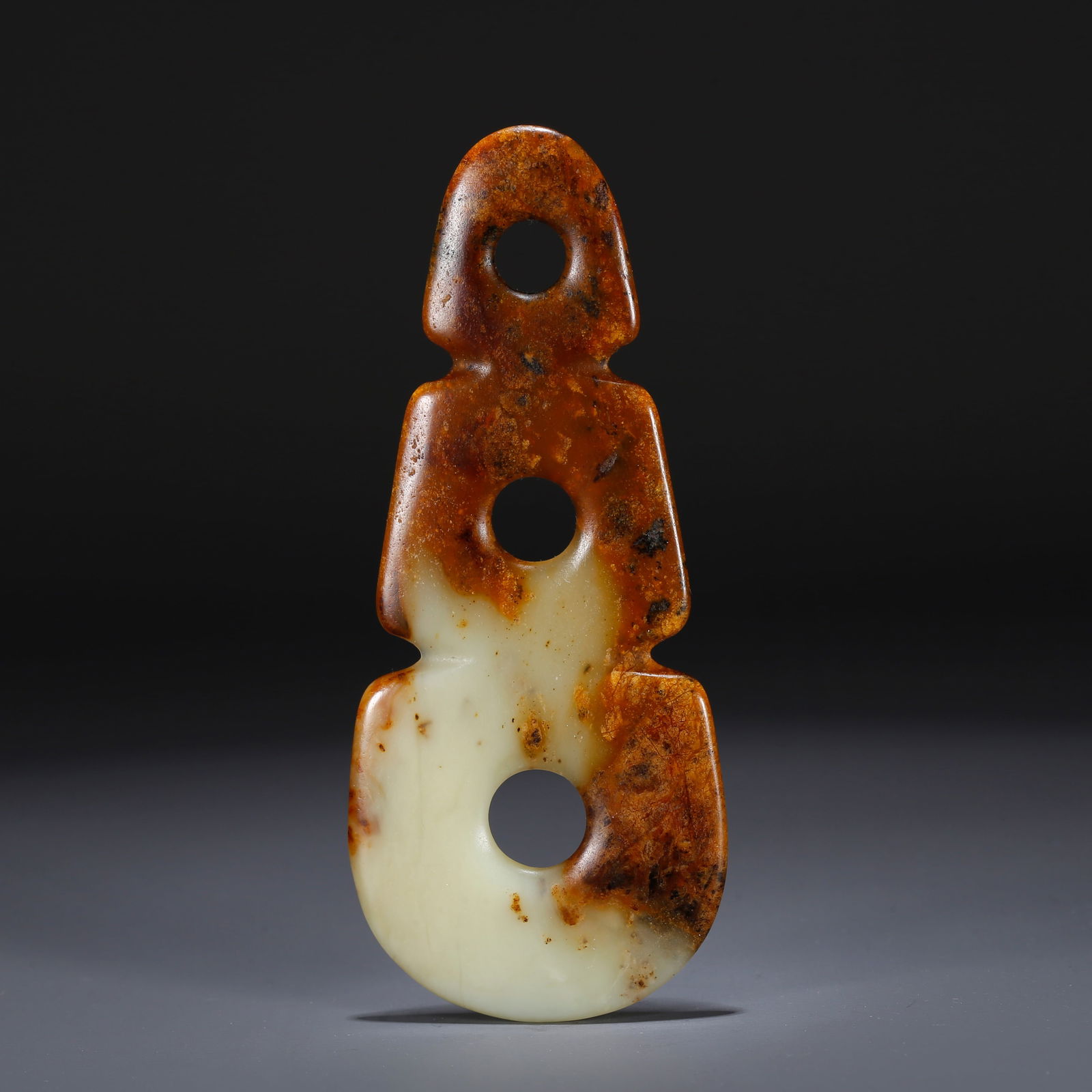 A ANCIENT JADE THREE-PANEL WALL CARVING (1 of 10)