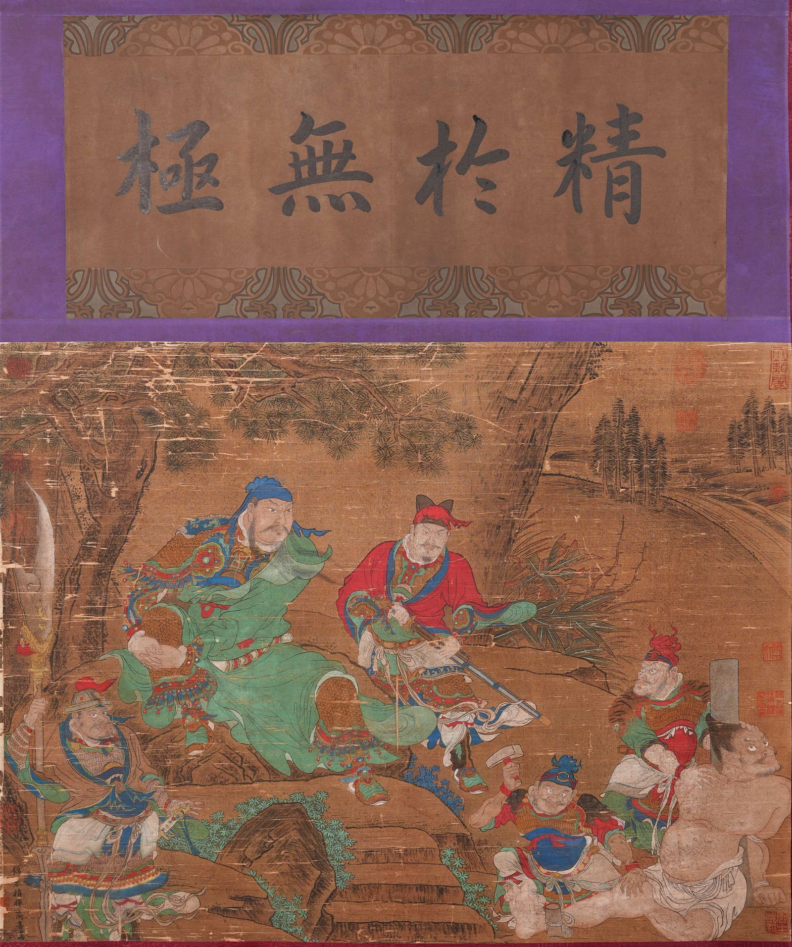 A FIGURE PAINTING ON SILK BY SHANG XI.商喜: Figure painting on silk by Shang Xi.商喜