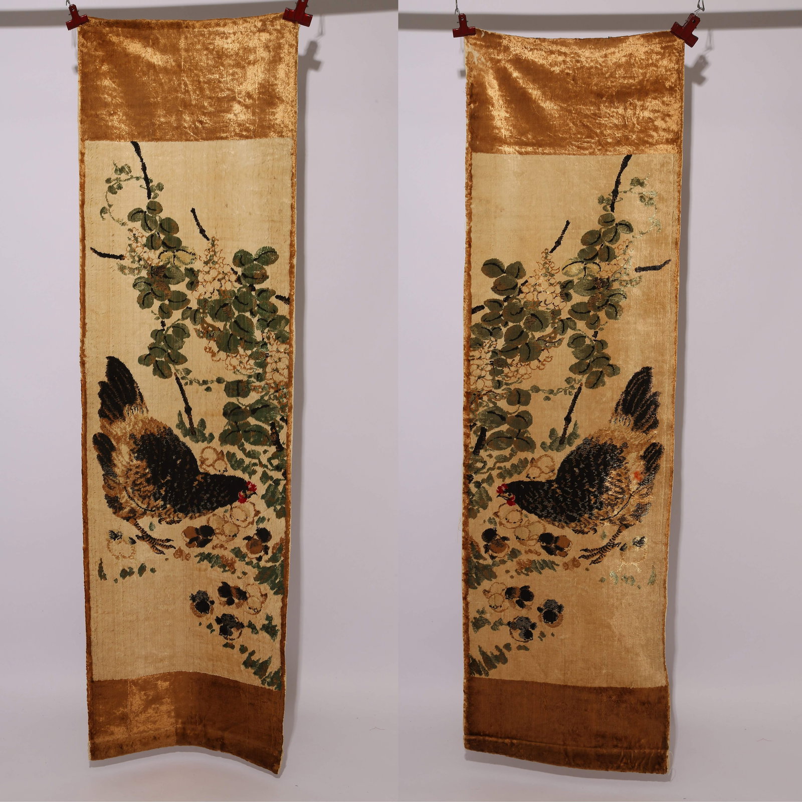 A SET OF ZHANG-RONG "TEACHING CHILDREN" HANGING SCREENS: Set of Zhang-rong "Teaching Children" Hanging Screens