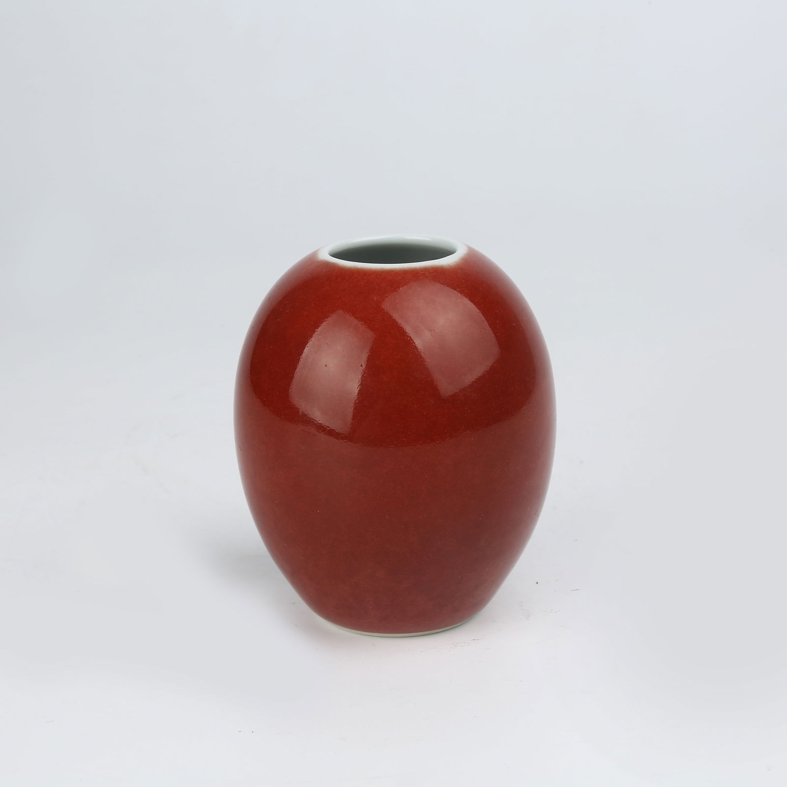 A LANG KILN RED GLAZE WATER POT (1 of 9)