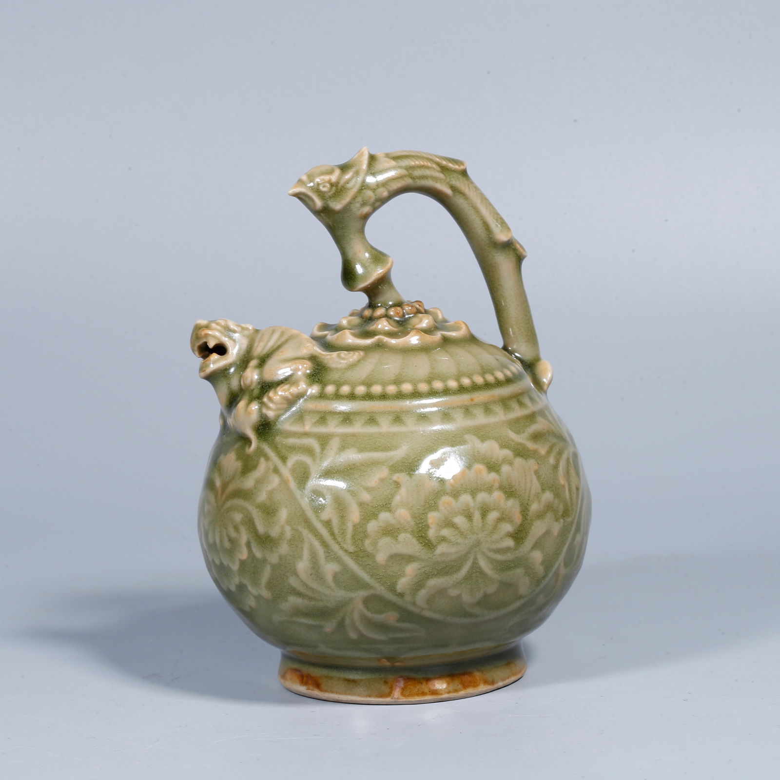 A YAOZHOU KILN EWER WITH FLORAL DESIGN (1 of 11)