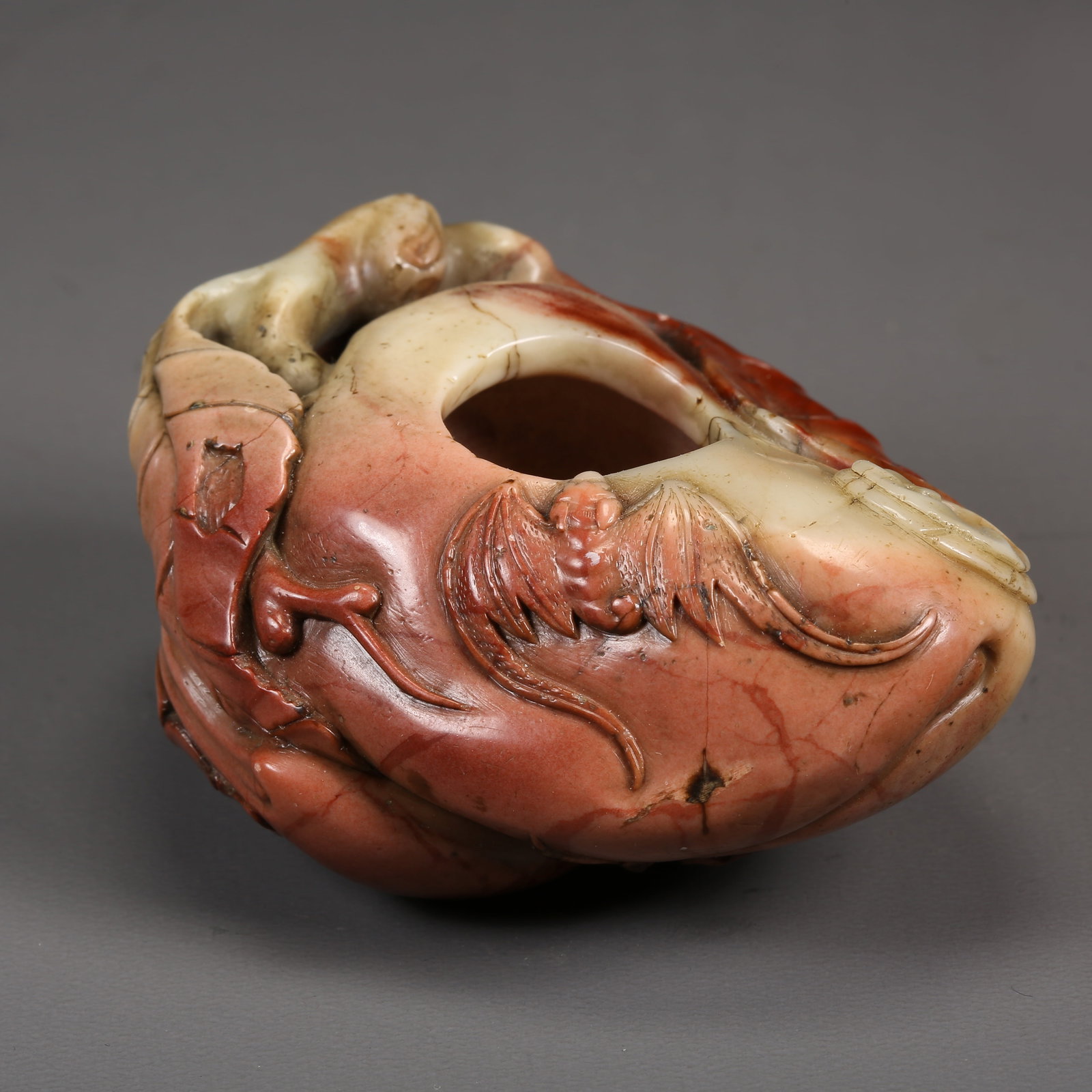 A SHOUSHAN STONE "BLESSINGS AND LONGEVITY" WATER DROPPER (1 of 8)