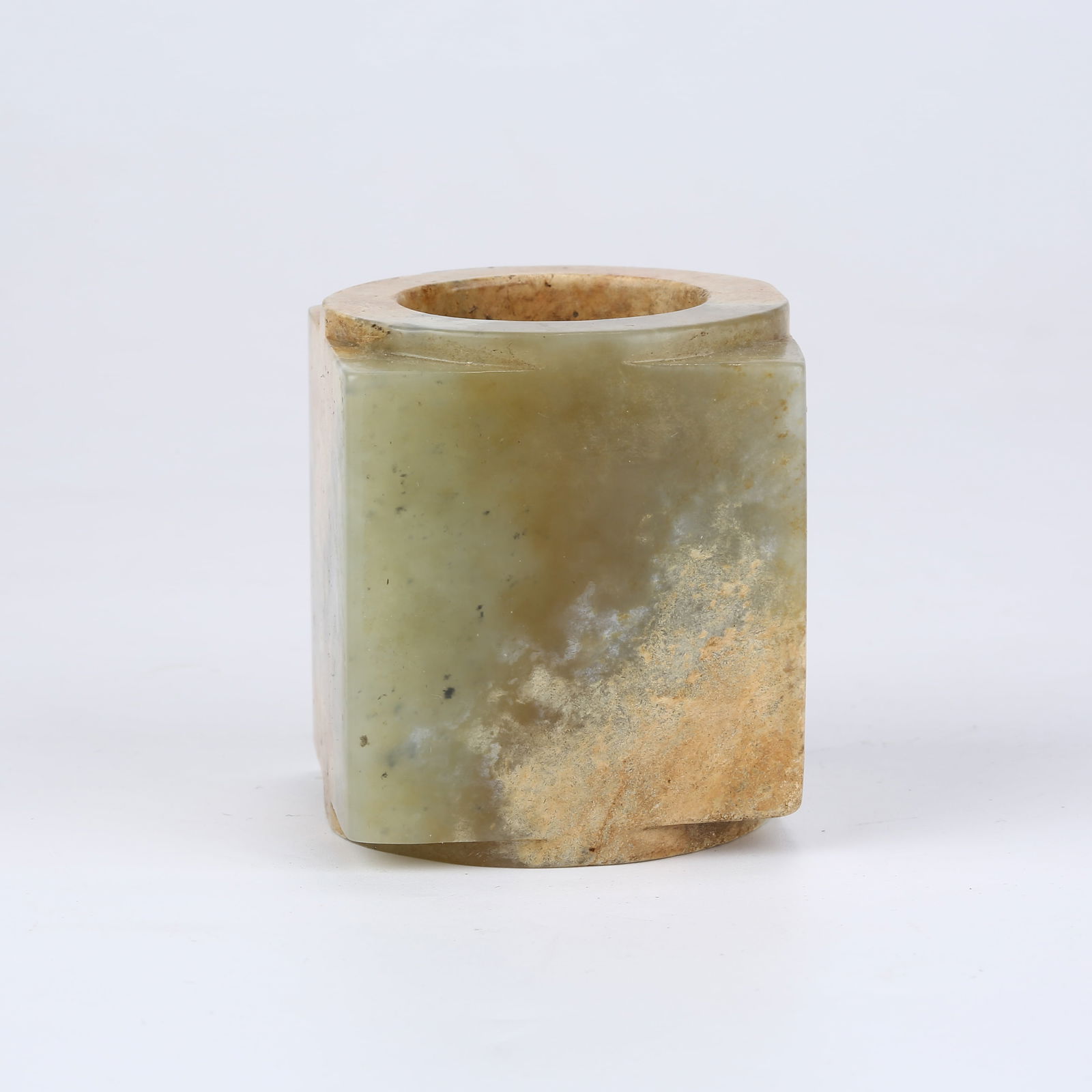 A ANCIENT JADE CONG (RITUAL TUBE) (1 of 10)