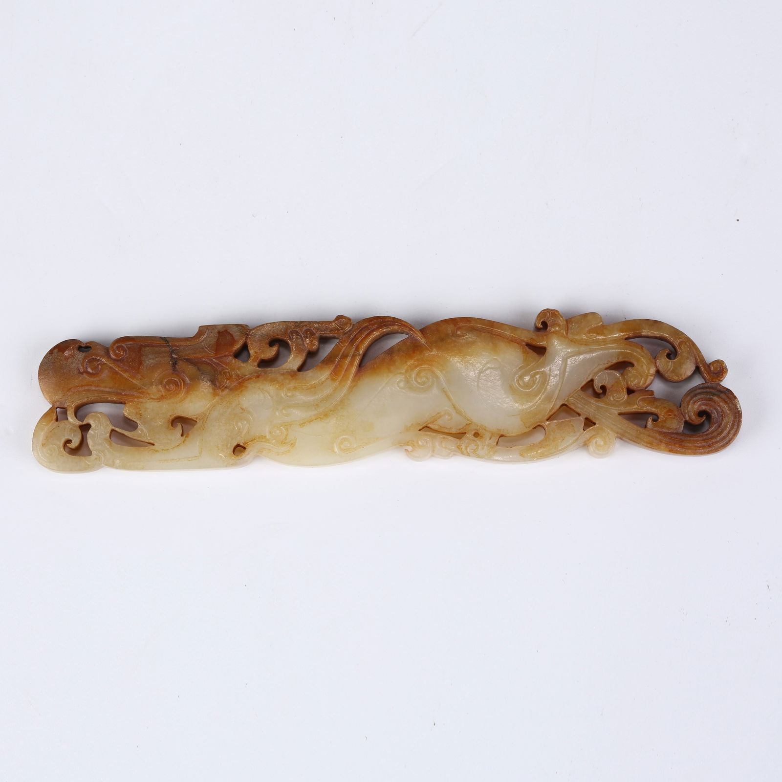 A ANCIENT JADE AUSPICIOUS BEAST PENDANT (1 of 8)