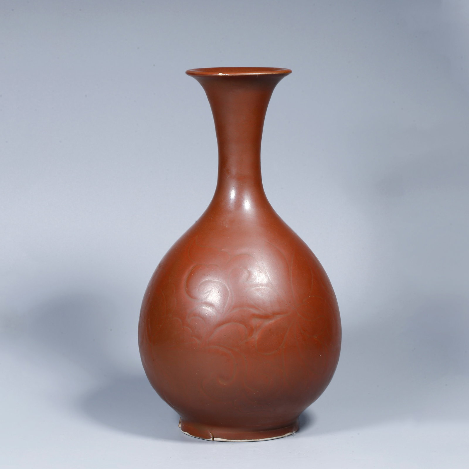 A OLD KILN YUHUCHUN VASE WITH FLORAL DESIGN (1 of 9)