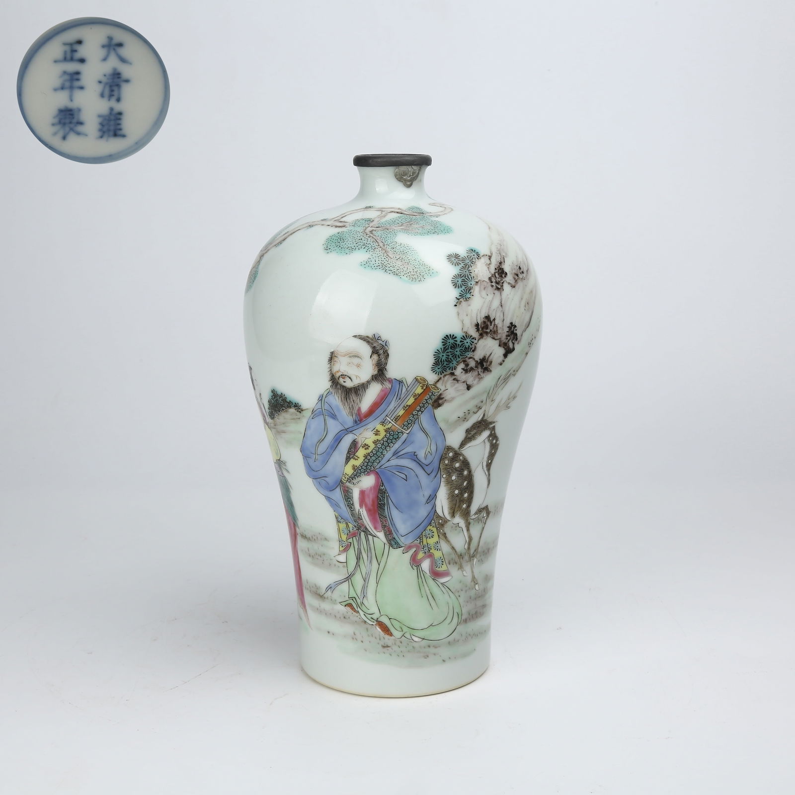 A FAMILLE ROSE FIGURE STORY MEIPING VASE (1 of 9)