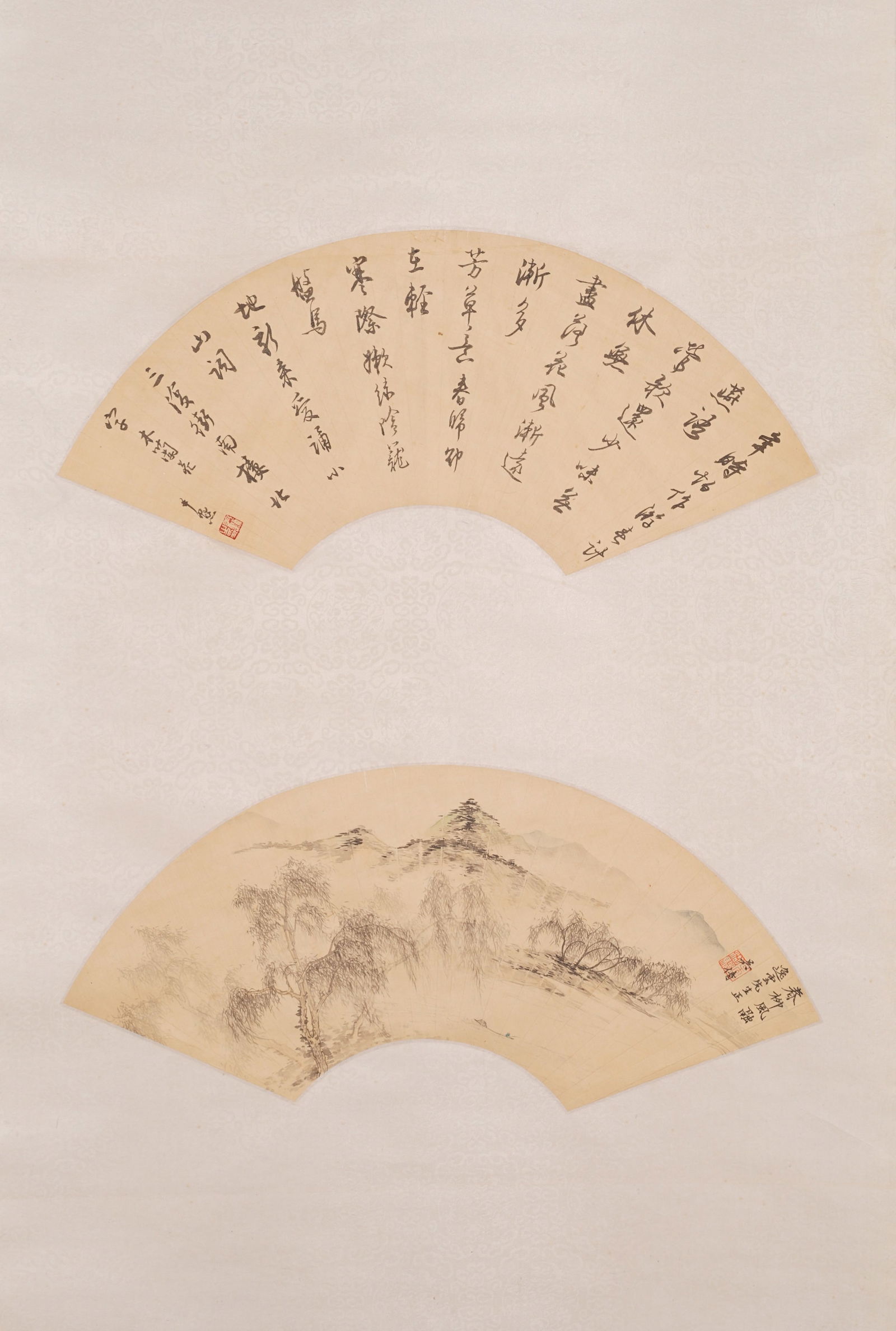 A LANDSCAPE PAINTING ON SILK BY WU HUFAN.吳湖帆 (1 of 8)