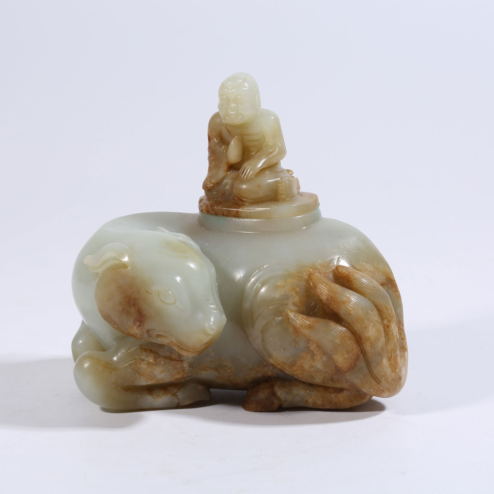 A HETIAN JADE AUSPICIOUS BEAST INCENSE BURNER (1 of 10)