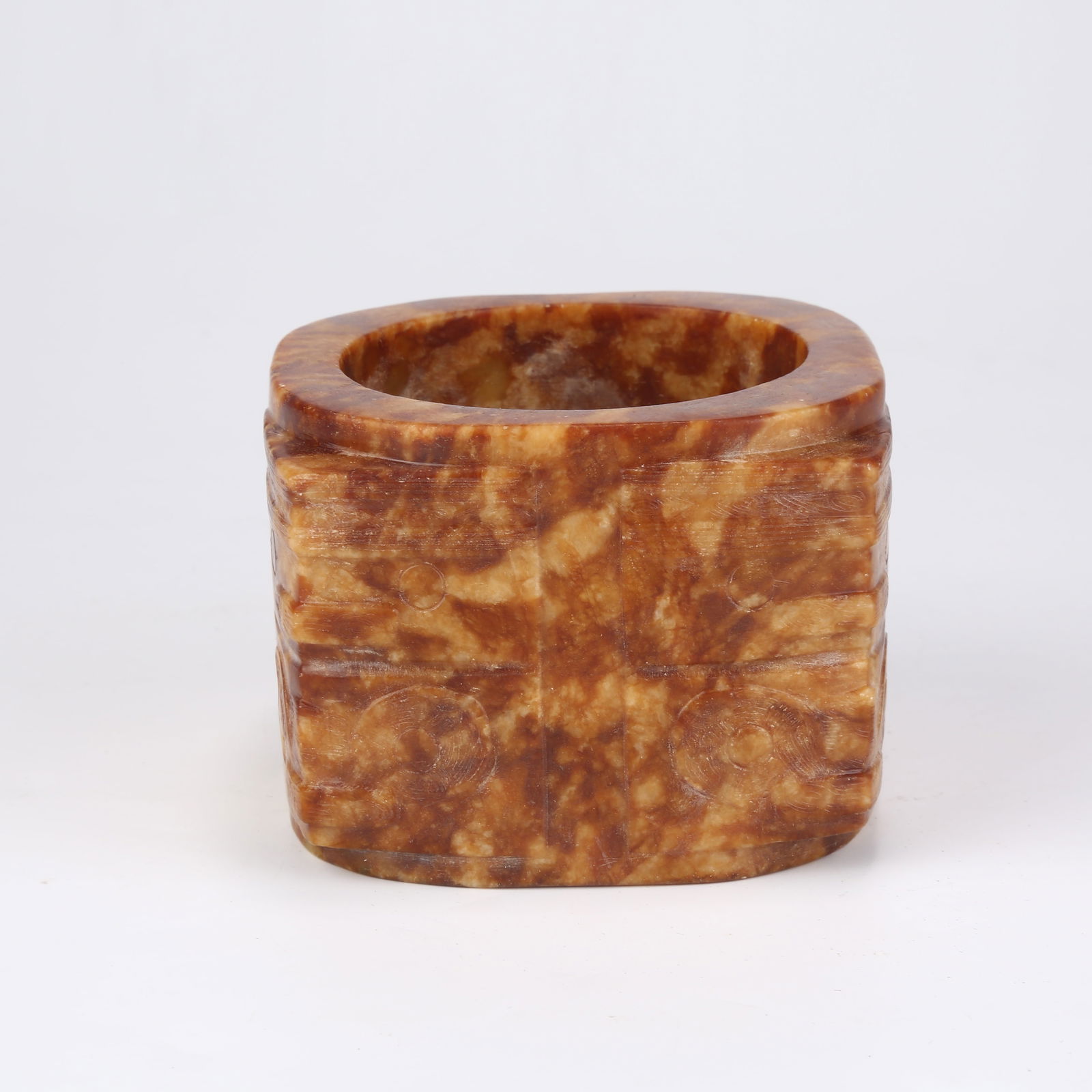 A ANCIENT JADE DIVINE HUMAN FACE CONG FROM LIANGZHU CULTURE (1 of 10)