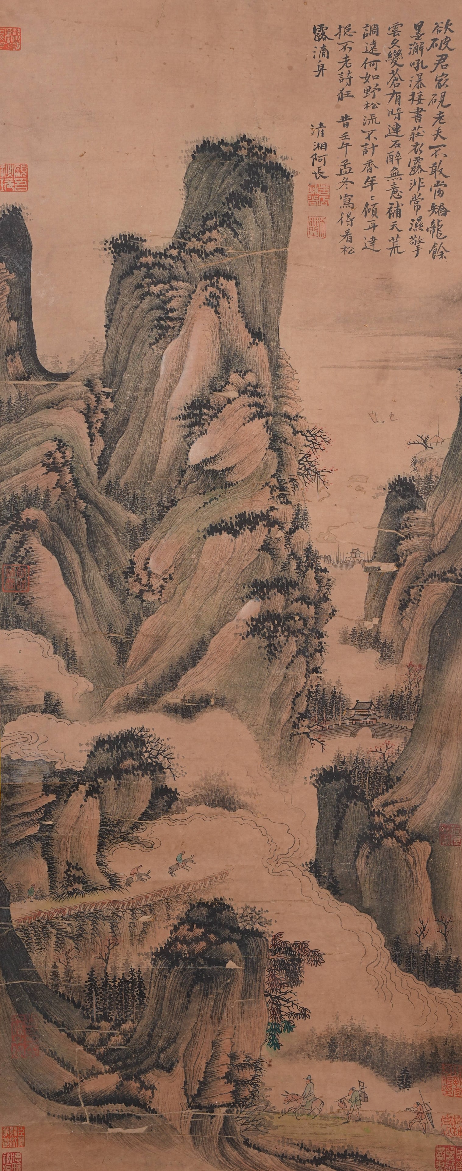 A LANDSCAPE PAINTING ON PAPER BY SHITAO.石濤 (1 of 11)