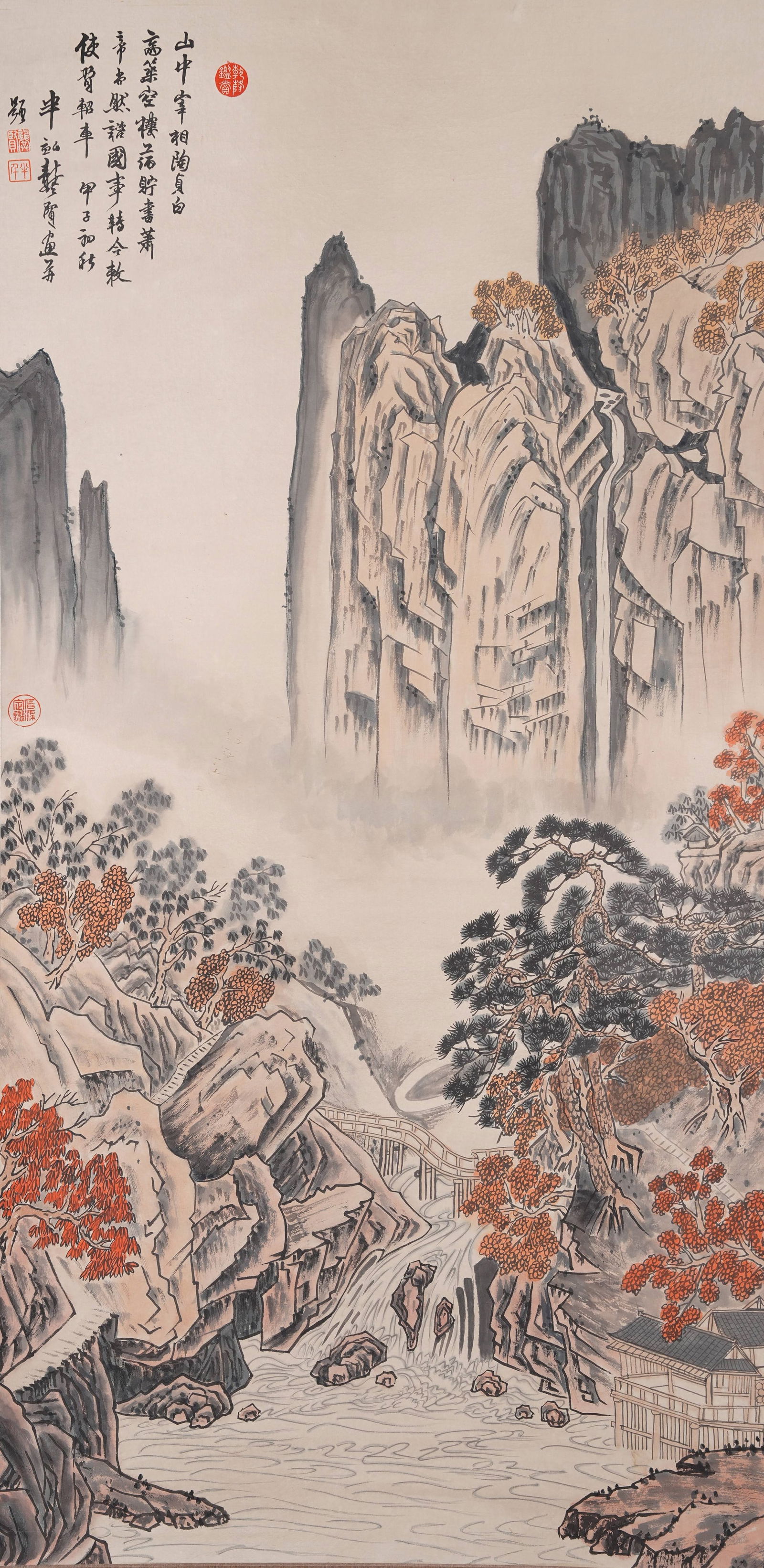 A LANDSCAPE PAINTING ON PAPER BY GONG XIAN.龔賢 (1 of 8)